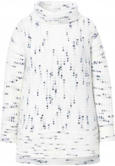 Ulla Popken Space Yarn Oversized Turtleneck Sweater Snow White - Ulla Popken - 
