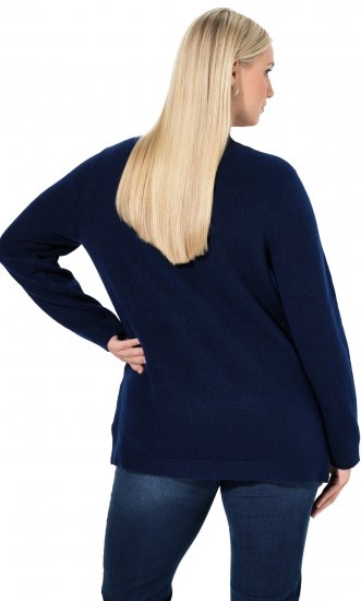 Ulla Popken Whimsical Holiday Sweater Navy - Bluzy & bluzy z kapturem - 