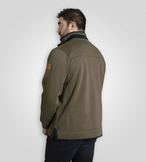 D555 Leicester 2 Quarter Neck Fleece Sweatshirt Khaki - Pulóverek & kapucnis pulóverek - Pulóverek & Kapucnis pulóver 2XL-12XL