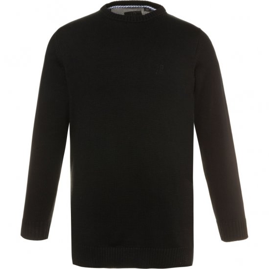 JP1880 Pullover Sweater Black TALL - FÉRFIRUHÁZAT MT-6XLT - TALL-méretek