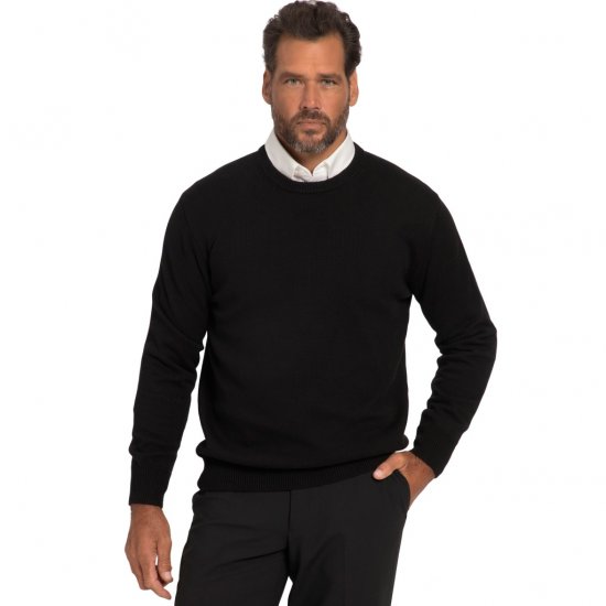 JP1880 Pullover Sweater Black TALL - FÉRFIRUHÁZAT MT-6XLT - TALL-méretek