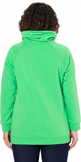 Ulla Popken Drawstring Collar Long Sleeve Sweatshirt Mint Green - Bluzy & bluzy z kapturem - 