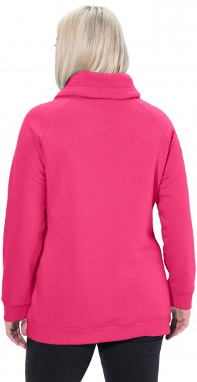Ulla Popken Drawstring Collar Long Sleeve Sweatshirt Magenta Pink - Bluzy & bluzy z kapturem - 