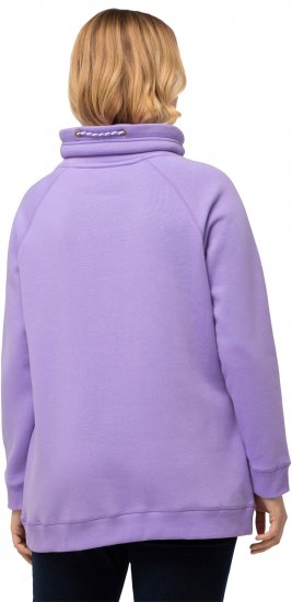 Ulla Popken Drawstring Collar Long Sleeve Sweatshirt Pale Lilac - Bluzy & bluzy z kapturem - 