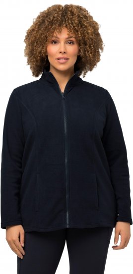Ulla Popken Modular Fleece Zip Front Jacket Navy - Bluzy & bluzy z kapturem - 