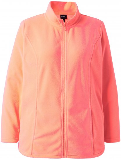 Ulla Popken Modular Fleece Zip Front Jacket Neon Pink - Bluzy & bluzy z kapturem - 