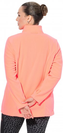 Ulla Popken Modular Fleece Zip Front Jacket Neon Pink - Bluzy & bluzy z kapturem - 