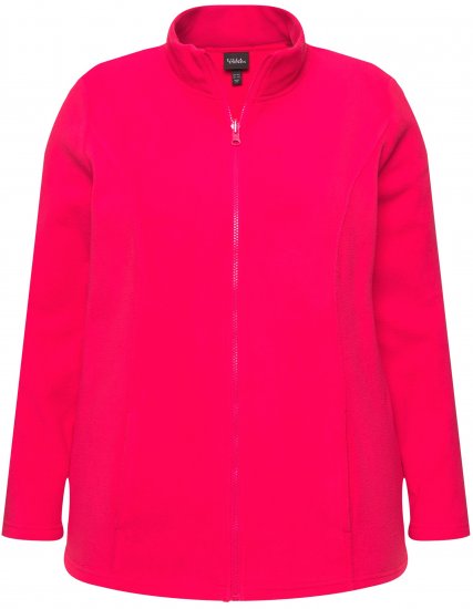 Ulla Popken Modular Fleece Zip Front Jacket Magenta - Bluzy & bluzy z kapturem - 