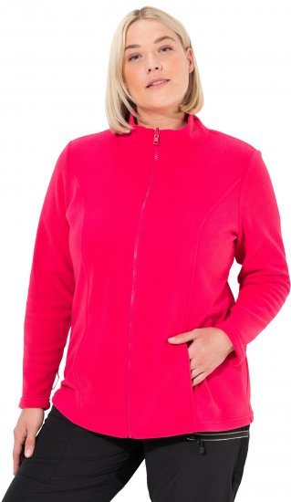 Ulla Popken Modular Fleece Zip Front Jacket Magenta - Bluzy & bluzy z kapturem - 