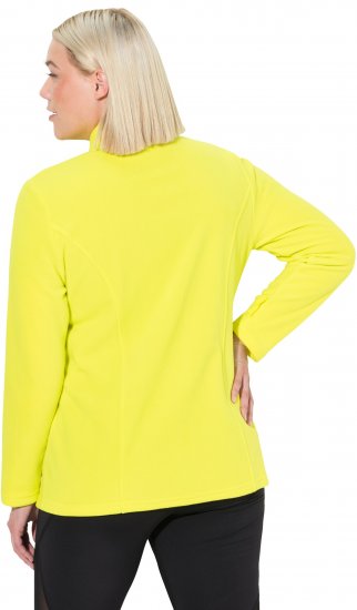 Ulla Popken Modular Fleece Zip Front Jacket Lime - Bluzy & bluzy z kapturem - 