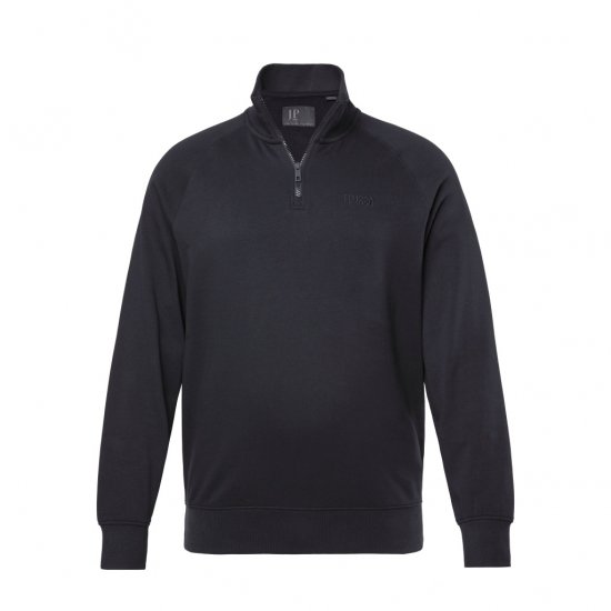 JP1880 Sweatshirt Half-Zip Stomach Fit Black - Pulóverek & kapucnis pulóverek - Pulóverek & Kapucnis pulóver 2XL-12XL