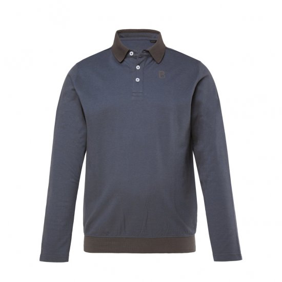 Boston Park Polo Shirt Long Sleeve Pique Grey - Pólóingek - Galléros Pólók 2XL-8XL - Pólóingek 2XL-8XL