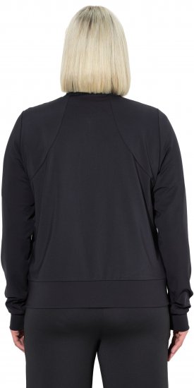Ulla Popken Quick Drying College Collar Sweatshirt Black - Bluzy & bluzy z kapturem - 