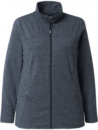Ulla Popken Quick Drying Zip Up Sweatshirt Black - Bluzy & bluzy z kapturem - 