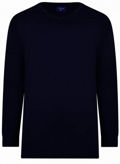 Espionage KW031 V-Neck Pullover Navy - Pulóverek & kapucnis pulóverek - Pulóverek & Kapucnis pulóver 2XL-12XL