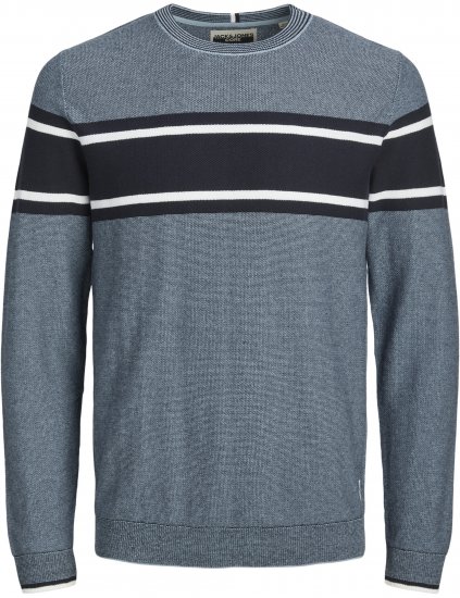 Jack & Jones Logan Spring Knitted Pullover Turquoise - Pulóverek & kapucnis pulóverek - Pulóverek & Kapucnis pulóver 2XL-12XL