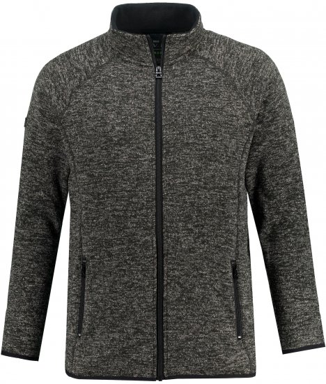 JAY-PI Knitted Fleece Jacket Gray - Kabátok - Nagyméretű Kabátok - 2XL-8XL