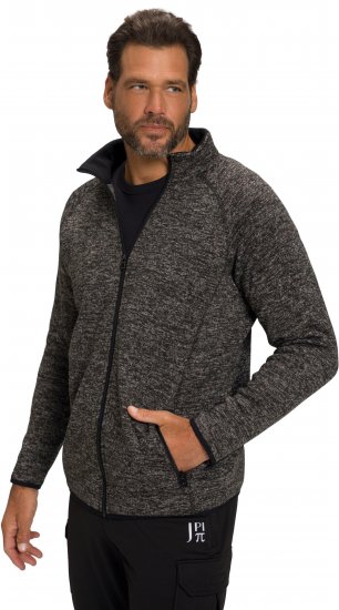 JAY-PI Knitted Fleece Jacket Gray - Kabátok - Nagyméretű Kabátok - 2XL-8XL