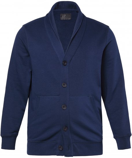 JP1880 Sweat Jacket Shawl Collar Navy - Pulóverek & kapucnis pulóverek - Pulóverek & Kapucnis pulóver 2XL-12XL