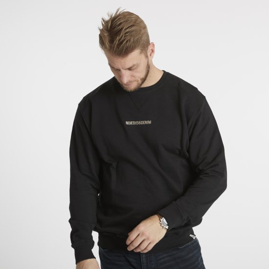 North Latitude Denim Logo Sweatshirt Black TALL - TALL pulóverek - 