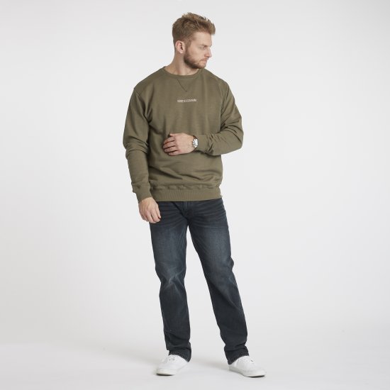 North Latitude Denim Logo Sweatshirt Dusty Olive Green TALL - TALL pulóverek - 