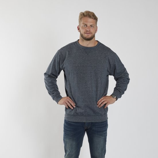 North Latitude O-Neck Sweatshirt Blue Melange TALL - TALL pulóverek - 