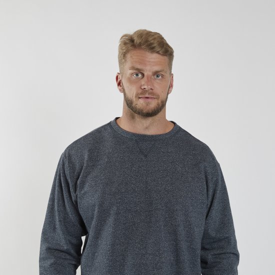 North Latitude O-Neck Sweatshirt Blue Melange TALL - TALL pulóverek - 