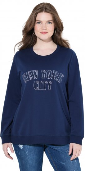 Ulla Popken NYC Embroidered Long Sleeve Sweatshirt Ink Blue - Bluzy & bluzy z kapturem - 