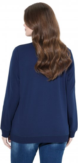 Ulla Popken NYC Embroidered Long Sleeve Sweatshirt Ink Blue - Bluzy & bluzy z kapturem - 