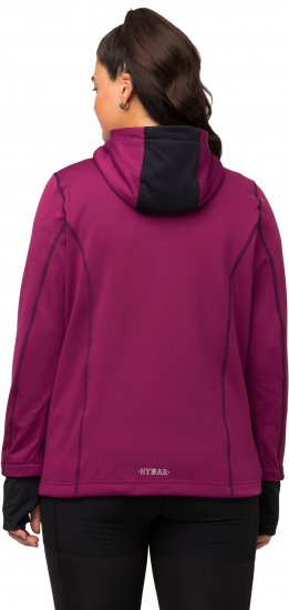 Ulla Popken HYPRAR Zip Front Hooded Stretch Sweatshirt Blackberry - Bluzy & bluzy z kapturem - 