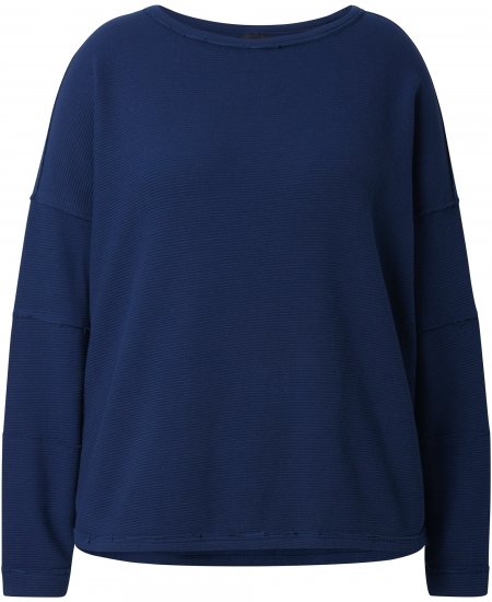 Ulla Popken Inverted Seam Long Sleeve Sweatshirt Navy - Bluzy & bluzy z kapturem - 