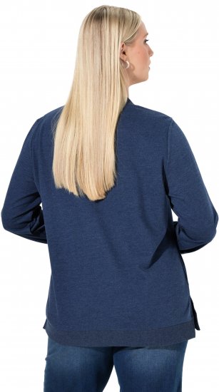 Ulla Popken Let It Snow Sequins Sweatshirt Ink Blue - Bluzy & bluzy z kapturem - 