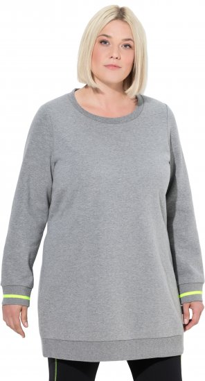 Ulla Popken Nostalgic Escape Oversized Sweatshirt Mouse Grey - Bluzy & bluzy z kapturem - 