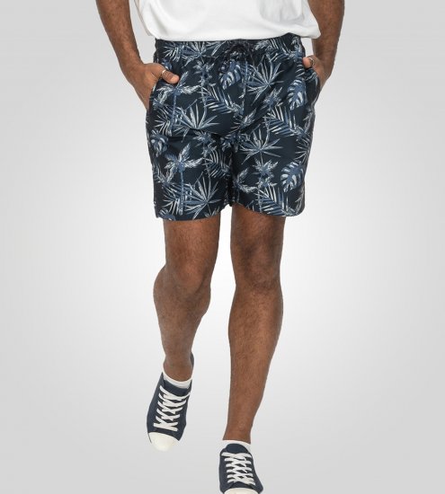 D555 Cleethorpes Hawaii Printed Swimshorts Navy - Fürdőnadrág - Fürdőnadrág - 2XL-12XL