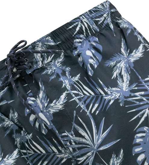 D555 Cleethorpes Hawaii Printed Swimshorts Navy - Fürdőnadrág - Fürdőnadrág - 2XL-12XL