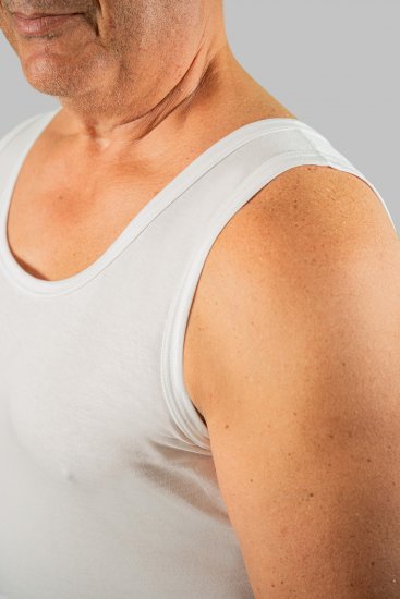 20 Nodi Crew Neck Tank Top in Combed Cotton Jersey White - Alsónemű & strandruhák - Nagyméretű Alsónemű 2XL-8XL
