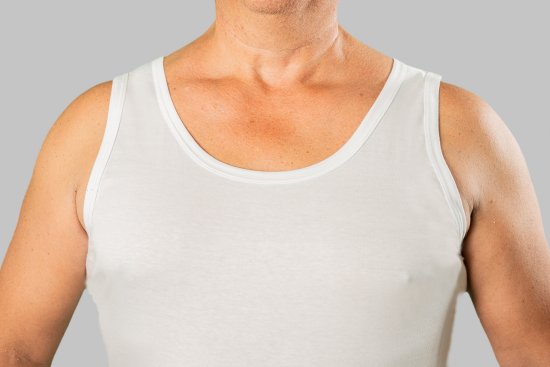 20 Nodi Crew Neck Tank Top in Combed Cotton Jersey White - Alsónemű & strandruhák - Nagyméretű Alsónemű 2XL-8XL