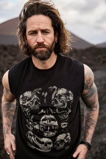 JP1880 Tanktop Skulls Black - Pólók - Nagyméretű pólók - 2XL-14XL