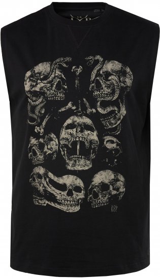 JP1880 Tanktop Skulls Black - Pólók - Nagyméretű pólók - 2XL-14XL