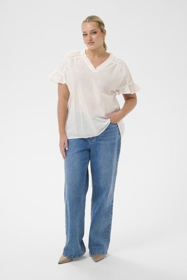 Kaffe Curve Valeria Top Chalk - Topok - 