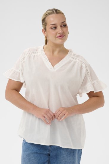 Kaffe Curve Valeria Top Chalk - Topok - 