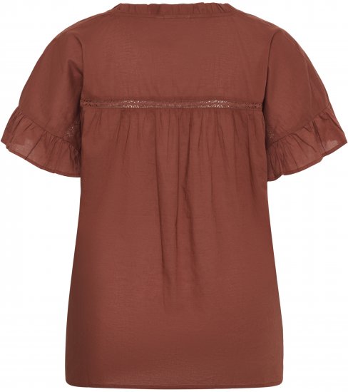 Kaffe Curve Valeria Top Henna Brown - Pólók és felsők - 