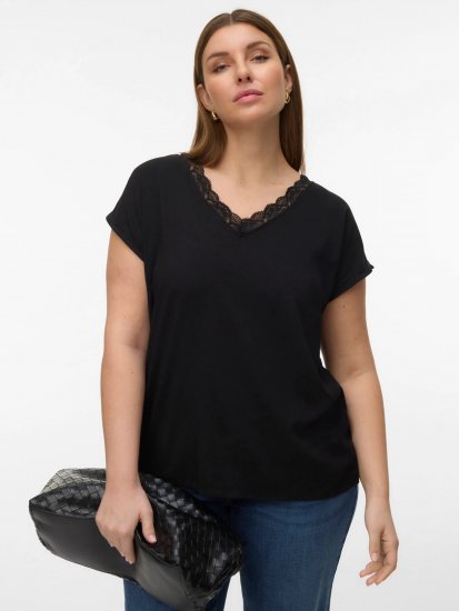 Vero Moda Bella Lace Top Black - Topok - 