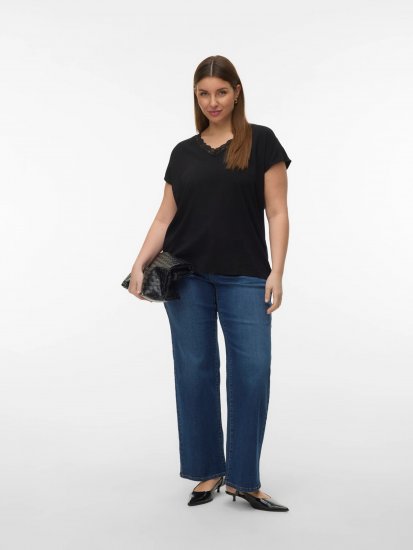Vero Moda Bella Lace Top Black - Topok - 