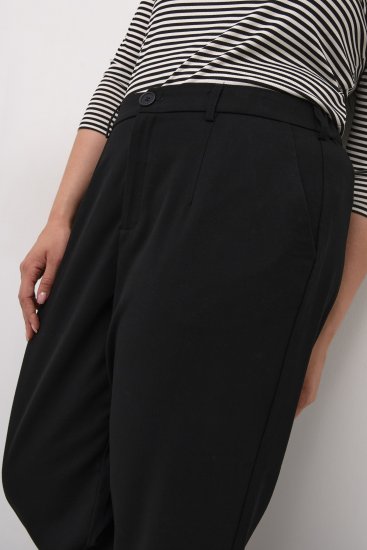 Kaffe Curve Merla Nadrág Mélyfekete - Női Farmer & Nadrágok Nagy Méretekben – Plus Size - 