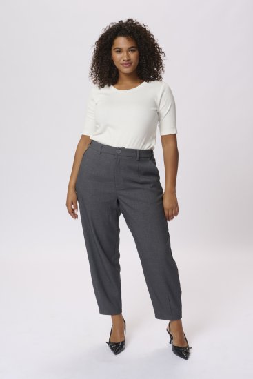 Kaffe Curve Merla Nadrág Dark Grey Melange - Női Farmer & Nadrágok Nagy Méretekben – Plus Size - 