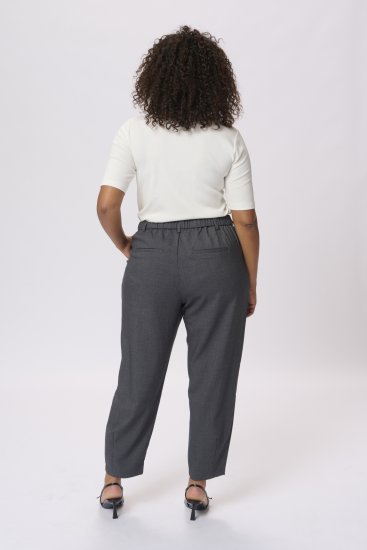 Kaffe Curve Merla Nadrág Dark Grey Melange - Női Farmer & Nadrágok Nagy Méretekben – Plus Size - 