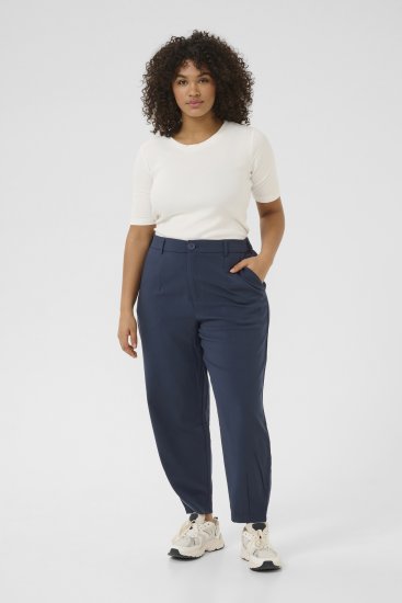 Kaffe Curve Merla Nadrág Éjféli tengerkék - Női Farmer & Nadrágok Nagy Méretekben – Plus Size - 