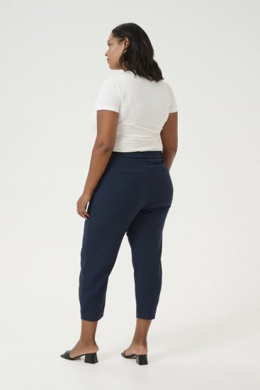 Kaffe Curve Merla Nadrág Éjféli tengerkék - Női Farmer & Nadrágok Nagy Méretekben – Plus Size - 