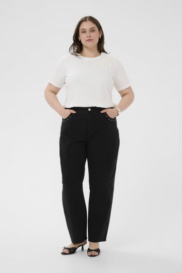 Kaffe Curve Brenn Barrel Twill Jeans Washed Black - Farmer - 